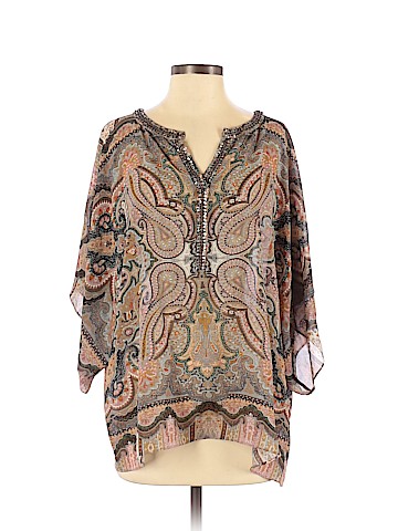 Calypso St. Barth Short Sleeve Silk Top (view 1)