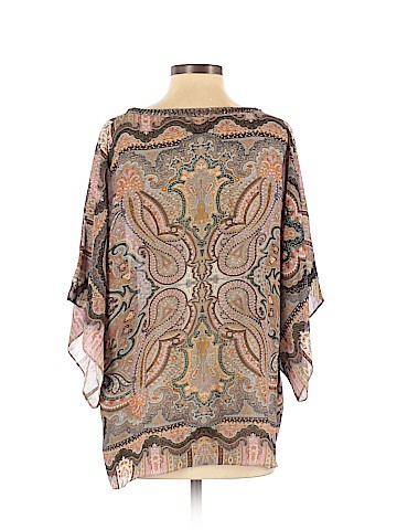 Calypso St. Barth Short Sleeve Silk Top (view 2)