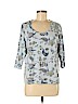 J.jill Blue 3/4 Sleeve Top Size M (petite) - photo 1