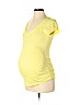 Old Navy - Maternity 100% Cotton Yellow Short Sleeve T-Shirt Size S - photo 1