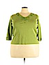 Dana Buchman Green Short Sleeve Silk Top Size 3X - photo 1