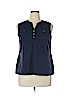 Croft & Barrow Blue Sleeveless Henley Size XL - photo 1