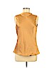 Emporio Armani 100% Silk Gold Sleeveless Silk Top Size EU (IT) 44 / US 8 - photo 1