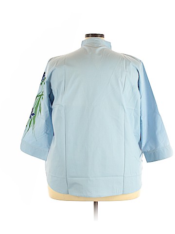 Sara Morgan for Haband Long Sleeve Button-Down Shirt (view 2)