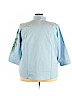 Sara Morgan for Haband Blue Long Sleeve Button-Down Shirt Size 3X - photo 2