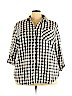 Ava & Viv 100% Cotton Black Long Sleeve Button-Down Shirt Size 3X - photo 1
