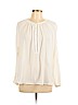 Ann Taylor LOFT 100% Polyester Ivory Long Sleeve Blouse Size L (petite) - photo 1