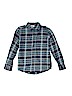 Old Navy 100% Cotton Plaid Blue Long Sleeve Button-Down Shirt Size 10 - photo 1