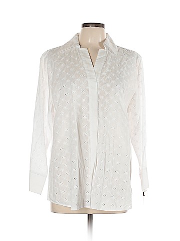 Foxcroft 3/4 Sleeve Button-Down Shirt (view 1)