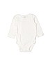 Carter's 100% Cotton Solid White Long Sleeve Onesie 0-3 MO / 3 MO - photo 1