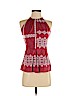 Joie 100% Cotton Burgundy Sleeveless Blouse Size 0 - photo 1