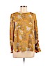 Ann Taylor LOFT 100% Polyester Gold Long Sleeve Blouse Size M (petite) - photo 1