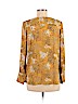 Ann Taylor LOFT 100% Polyester Gold Long Sleeve Blouse Size M (petite) - photo 2