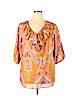Lauren by Ralph Lauren 100% Cotton Orange 3/4 Sleeve Blouse Size 2X - photo 1