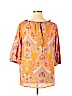Lauren by Ralph Lauren 100% Cotton Orange 3/4 Sleeve Blouse Size 2X - photo 2