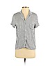 Splendid White Short Sleeve Button-Down Shirt Size S - photo 1
