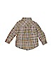 Janie and Jack 100% Cotton Plaid Tan Long Sleeve Button-Down Shirt Size 3T - photo 2