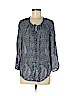 Lucky Brand 100% Rayon Blue Long Sleeve Blouse Size M - photo 1