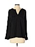 Monteau 100% Polyester Black Long Sleeve Blouse Size S - photo 1