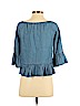 W118 by Walter Baker 100% Lyocell Blue 3/4 Sleeve Blouse Size S - photo 2