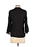 H&M 100% Polyester Black Long Sleeve Blouse Size 4 - photo 2