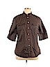 Gap Outlet 100% Cotton Brown Short Sleeve Button-Down Shirt Size XL - photo 1