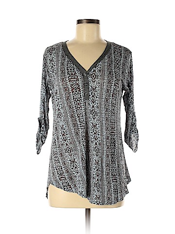 H.I.P. Happening in the Present 3/4 Sleeve Henley (view 1)