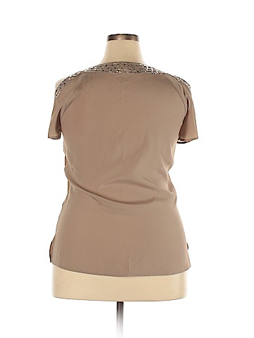 New York & Company Short Sleeve Blouse (view 2)