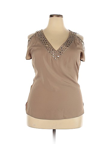 New York & Company Short Sleeve Blouse (view 1)