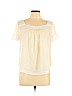 Rebecca Minkoff Ivory Short Sleeve Blouse Size L - photo 1