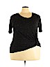 Lane Bryant Black Short Sleeve Top Size 22 - photo 1