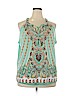 New York & Company Teal Sleeveless Top Size XXL - photo 2