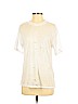 Topshop White Short Sleeve T-Shirt Size 4 - photo 1