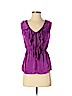 Rebecca Taylor 100% Silk Purple Sleeveless Silk Top Size 0 - photo 1