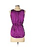 Rebecca Taylor 100% Silk Purple Sleeveless Silk Top Size 0 - photo 2