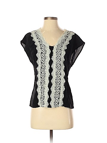 Nanette Lepore Short Sleeve Silk Top (view 1)