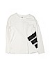 Adidas 100% Cotton White Long Sleeve T-Shirt Size 16 - photo 1