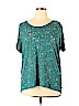Rock & Republic Teal Short Sleeve Top Size XL - photo 1