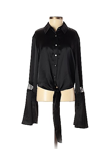 Cinq à Sept Long Sleeve Silk Top (view 1)