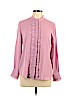 Ann Taylor Purple Long Sleeve Button-Down Shirt Size L (petite) - photo 1