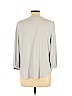 Ann Taylor 100% Polyester Gray Long Sleeve Blouse Size L (petite) - photo 2