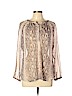 Banana Republic 100% Polyester Tan Long Sleeve Blouse Size L (petite) - photo 1