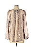 Banana Republic 100% Polyester Tan Long Sleeve Blouse Size L (petite) - photo 2