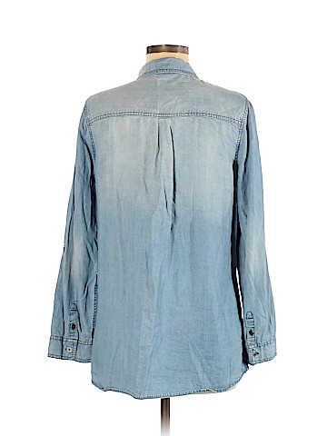 LED Luxe Essentials Denim Long Sleeve Button-Down Shirt (view 2)