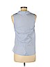 H&M 100% Cotton Blue Sleeveless Blouse Size 6 - photo 2