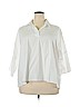 Lane Bryant Outlet 100% Cotton White 3/4 Sleeve Button-Down Shirt Size 18 - 20 Plus - photo 1