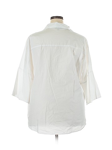 Lane Bryant Outlet 3/4 Sleeve Button-Down Shirt (view 2)