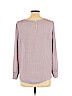 Ann Taylor LOFT 100% Polyester Burgundy Long Sleeve Blouse Size L (petite) - photo 2