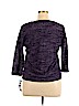 JM Collection Purple Long Sleeve Top Size XL - photo 2