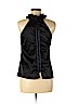 Double Zero 100% Polyester Black Sleeveless Blouse Size M - photo 2